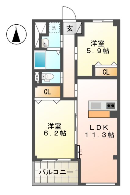 クリス竹の間取り