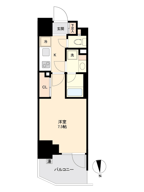 プライマル南砂・0912号室の間取り