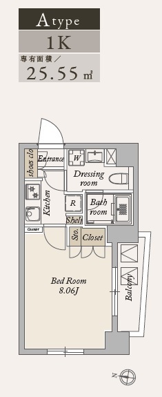 Ｌａ　Ｄｏｕｃｅｕｒ大島・0201号室の間取り