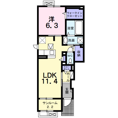 カーサ・ボヌールの間取り