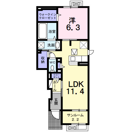 カーサ・ボヌールの間取り