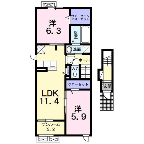 カーサ・ボヌールの間取り