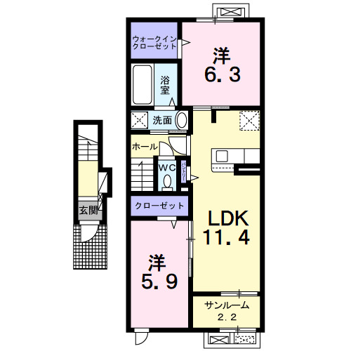 カーサ・ボヌールの間取り