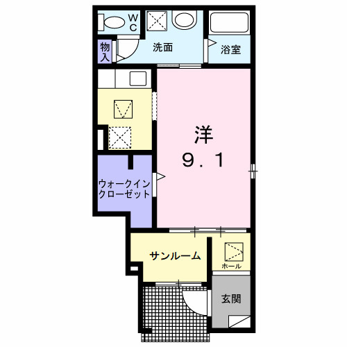 七栄アパート(028144101)の間取り