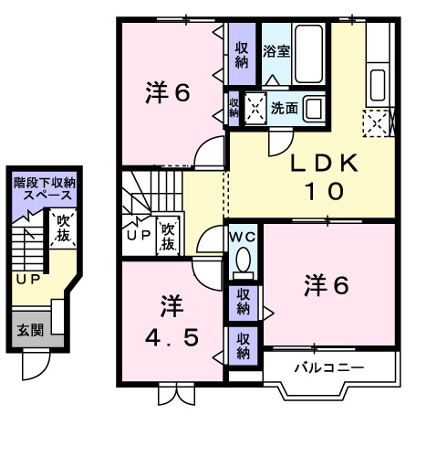 スウィート　オーシャンＡの間取り