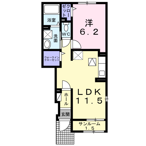 ネオフルールAの間取り