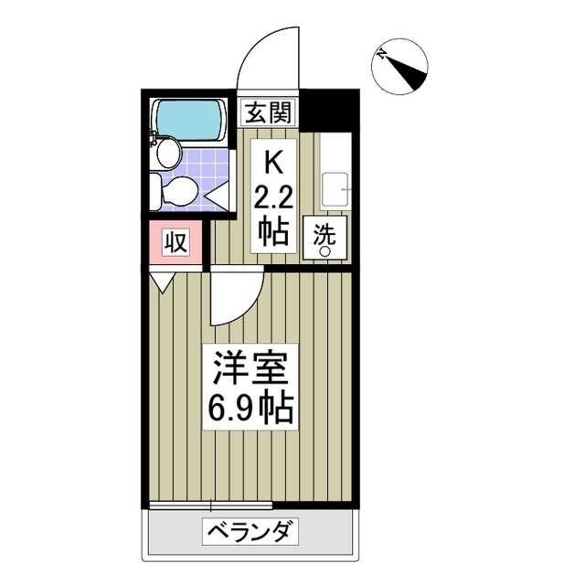 アンシンハイツ2号棟の間取り