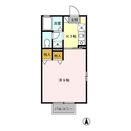 フラワーレジデンスボナール Bの間取り