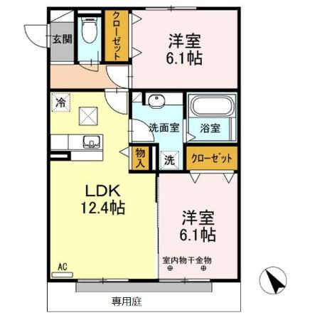 セジュール・フーキCの間取り