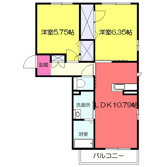 プリズムAの間取り