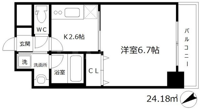 S-FORT福島LaLuna(旧:サムティ福島LaLuna)の間取り