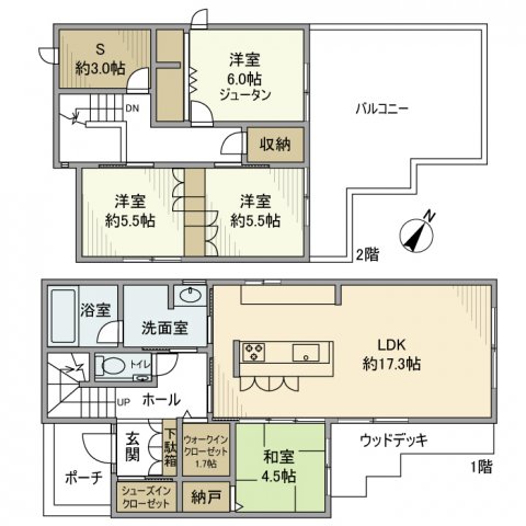 竜泉寺町字後山戸建の間取り