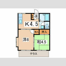 ホワイトコーポBの間取り