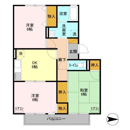 フレマリール鎌ヶ谷 Cの間取り