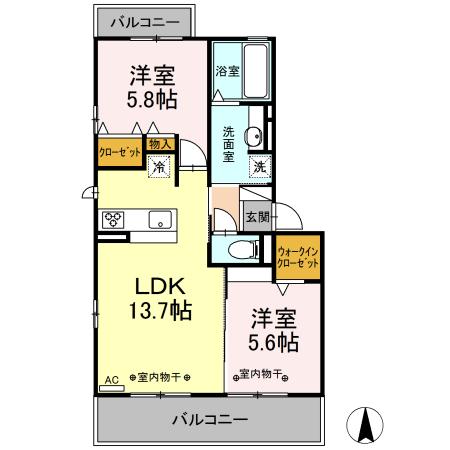 ハピネス田神駅前の間取り