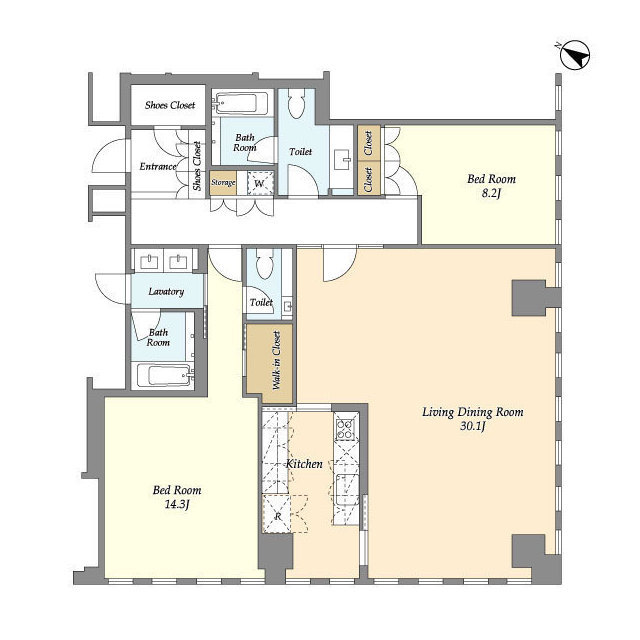 プルデンシャルタワーレジデンスの間取り