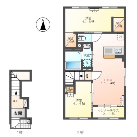 仮)深谷市国済寺スターテラスⅡの間取り