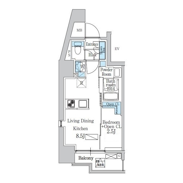 デュオフラッツ品川戸越の間取り