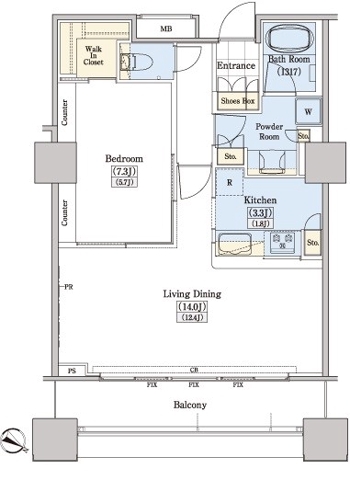 上池袋の完工年月（2009年5月）築の賃貸マンションの間取り