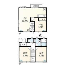 ＧＲＡＮＤＥＵＲ洗足Ⅱ・D号室の間取り