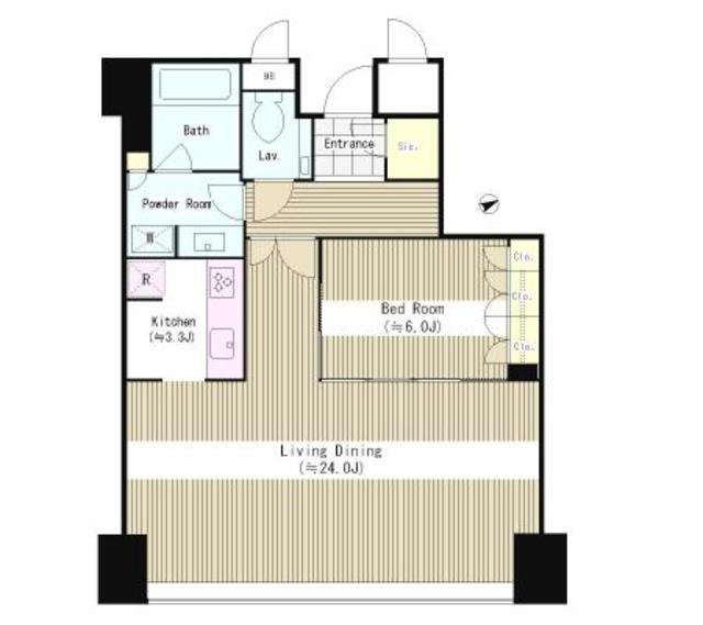 セントラルパークタワー ラ・トゥール新宿の間取り