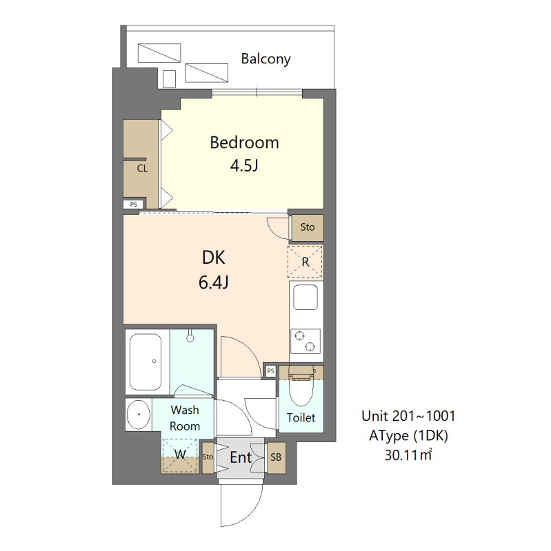 S-RESIDENCE新宿早稲田avelisの間取り
