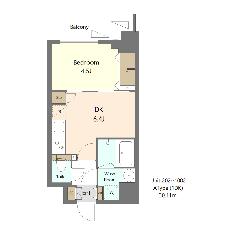 S-RESIDENCE新宿早稲田avelisの間取り