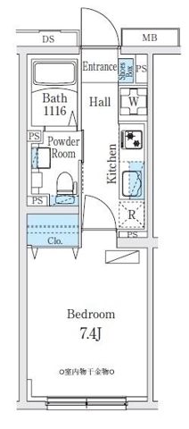 北馬込の完工年月(2019年1月)築の賃貸マンションの間取り