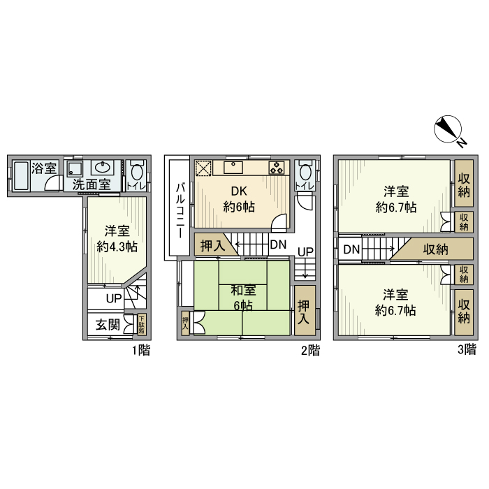 船堀戸建の間取り