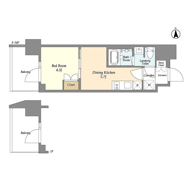 ジオエント上野稲荷町の間取り
