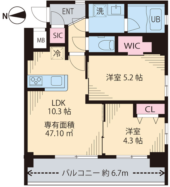Mia Casa Ⅰの間取り