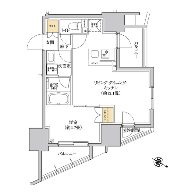 グレーシアフィット三軒茶屋の間取り
