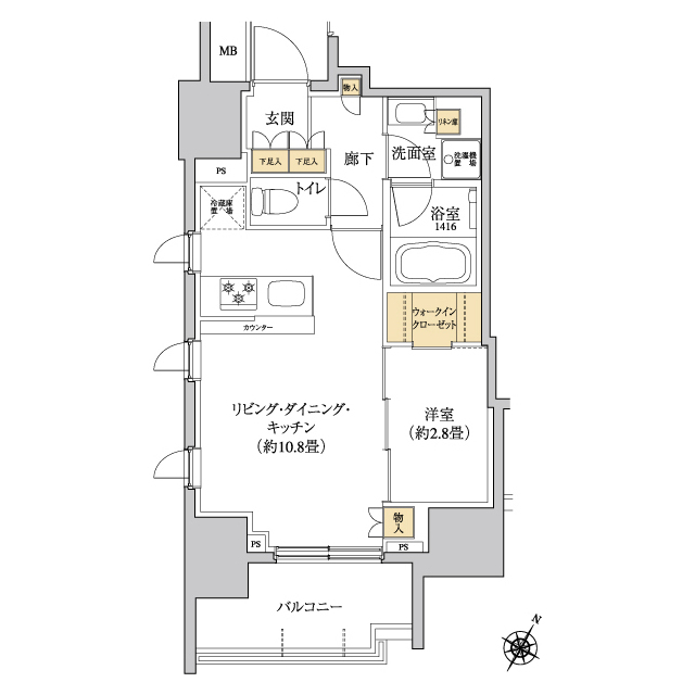 グレーシアフィット三軒茶屋の間取り