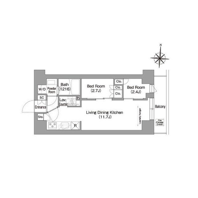 コンフォリア・リヴ南品川の間取り