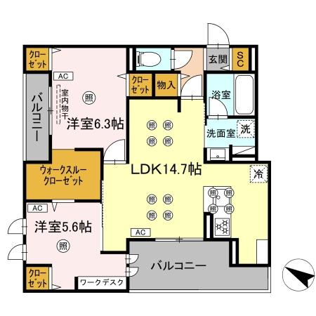 GrandValley 博多(グランバレ ハカタ)の間取り