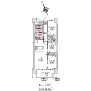 スプランディッドXI(イレブン)の間取り