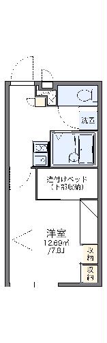 レオパレスK南片江の間取り
