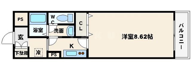 メゾン・ド・ヴィレ大阪城公園前の間取り
