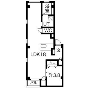 グランレーヴ東別院WESTの間取り