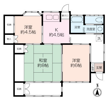 東八幡戸建の間取り