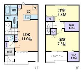ドミール大島Ⅶ Bの間取り