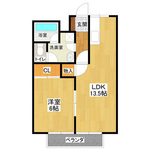 クオレ増渕Ⅰの間取り