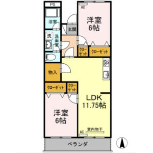 グリーンコーポ草間の間取り