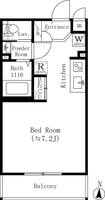 小竹レジデンス・204号室の間取り