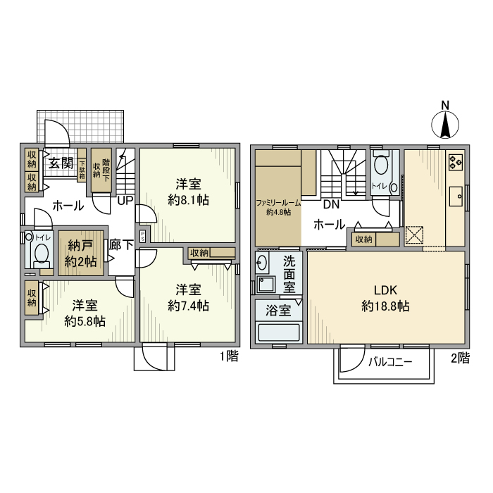 上鶴間本町戸建の間取り