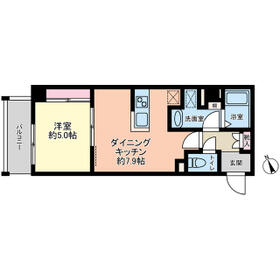 グローリオシェルト新宿山吹町の間取り