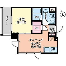 グローリオシェルト新宿山吹町・501号室の間取り