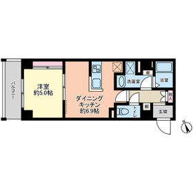 グローリオシェルト新宿山吹町の間取り