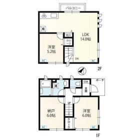 ＧＲＡＮＤＥＵＲ洗足Ⅱ・C号室の間取り