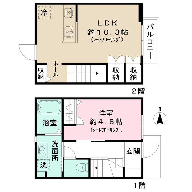 （仮称）赤堤１丁目計画・B103号室の間取り